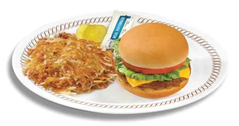 ANGUS 1/4-LB HAMBURGER DELUXE with HASHBROWNS