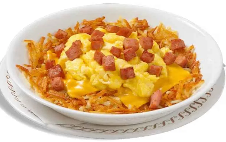 HAM EGG & CHEESE HASHBROWN BOWL